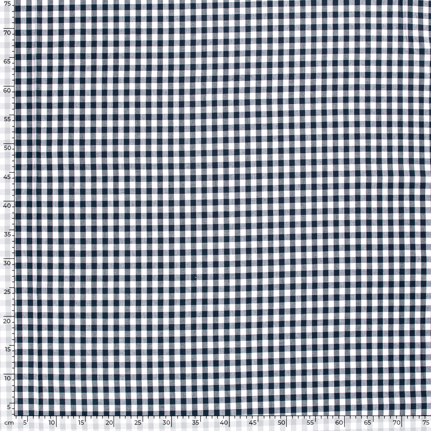 Cotton Poplin Gingham Navy 5 mm