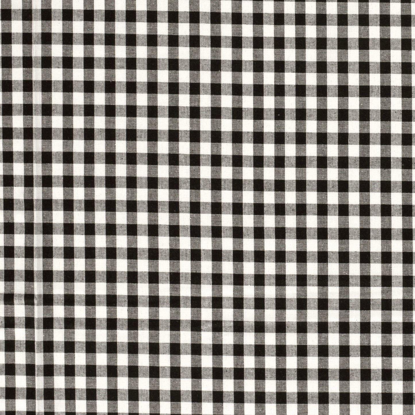 Cotton Poplin Gingham Black 5 mm