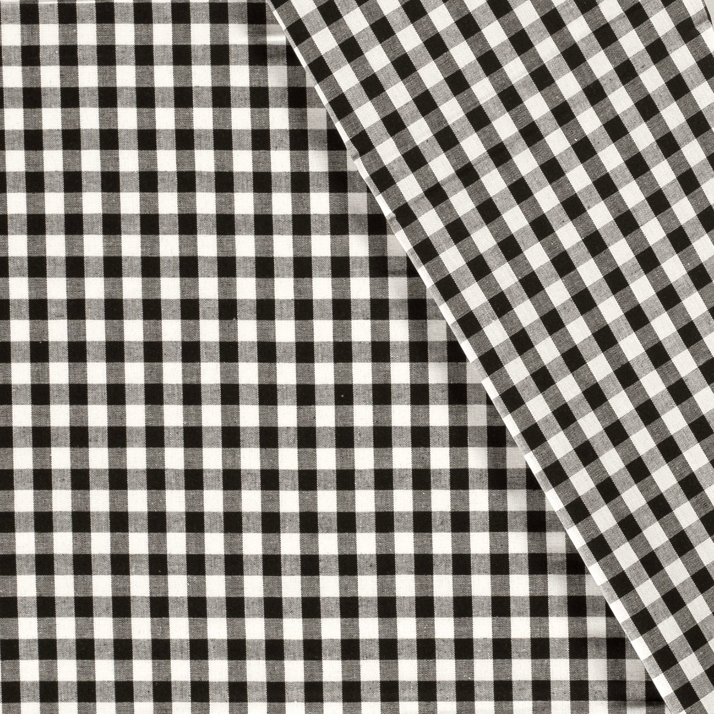 Cotton Poplin Gingham Black 5 mm