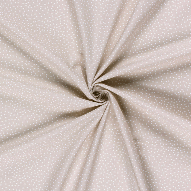 Poplin Bumbac ImprimatDots Beige