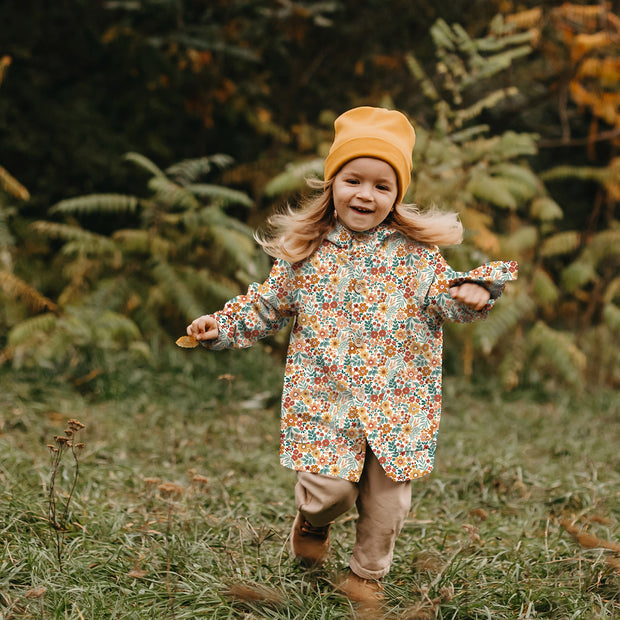 Material Impermeabil Imprimat Flowers Off White