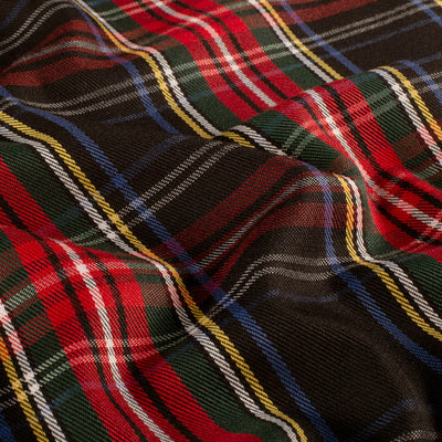 Stofa Garbadina Checks Black