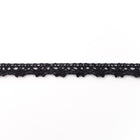 Dantela Crosetata Bumbac  14 mm - Negru