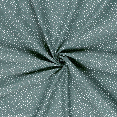 Poplin Bumbac Imprimat Dots Steel Blue