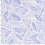 Cotton Satin Printed Leaves Lila