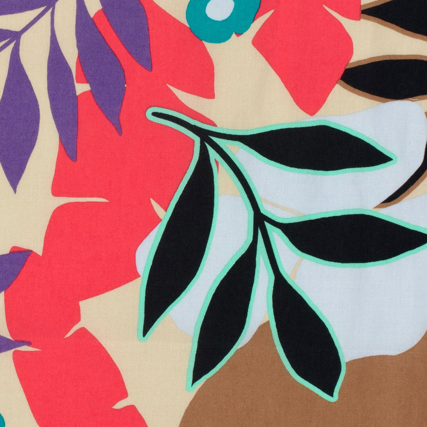 Bumbac Satinat Imprimat Abstract Rosu Inchis