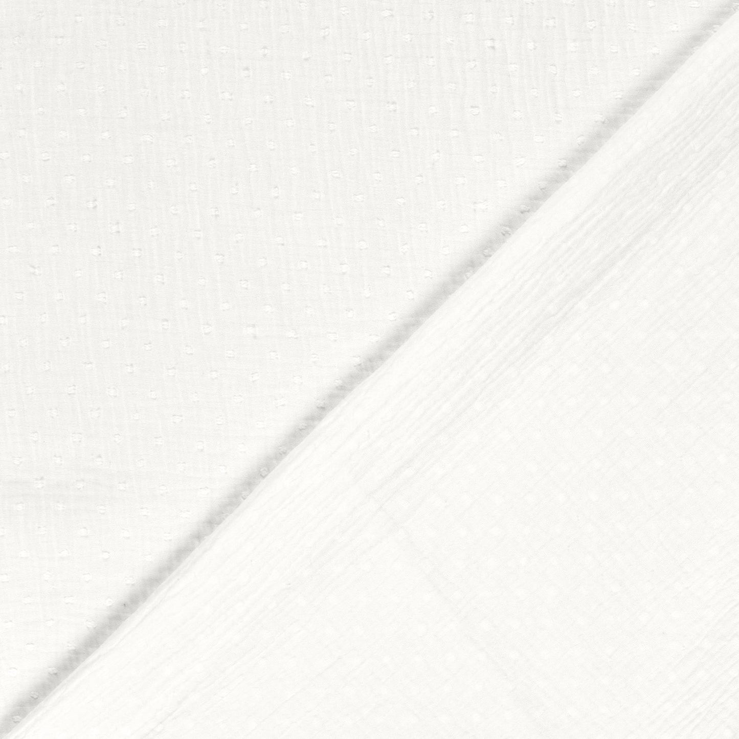 Double Gauze Dobby Dots Off White