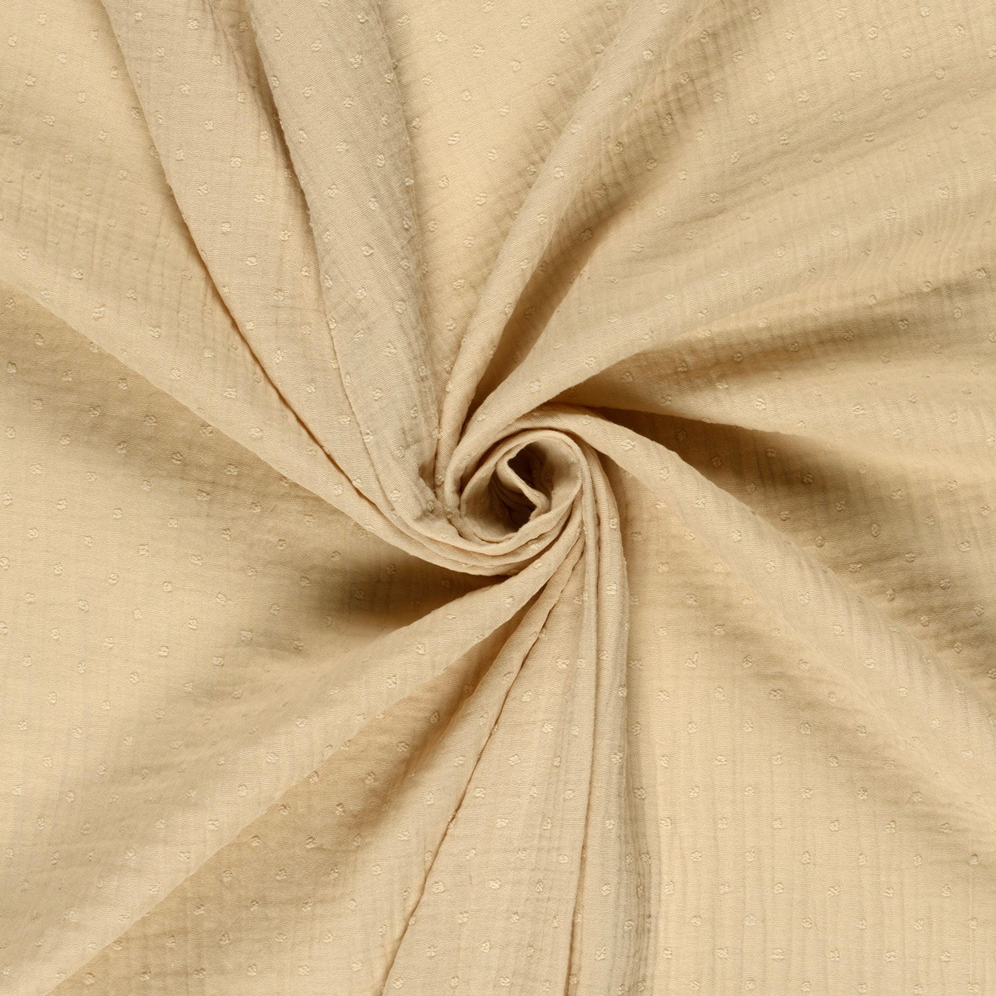 Double Gauze Dobby Dots Beige