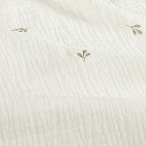 Muselina Dubla Imprimata Ramuri Off White