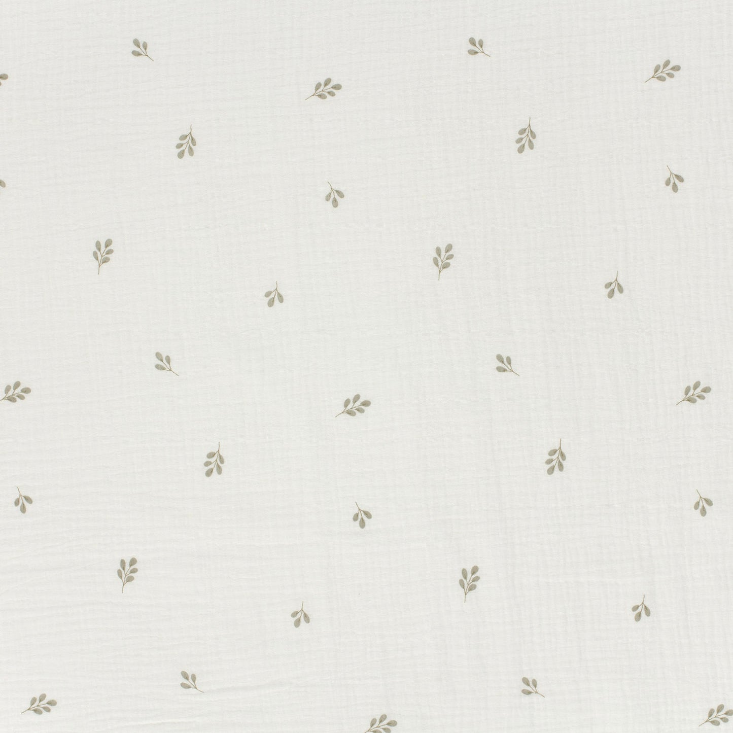 Muselina Dubla Imprimata Ramuri Off White