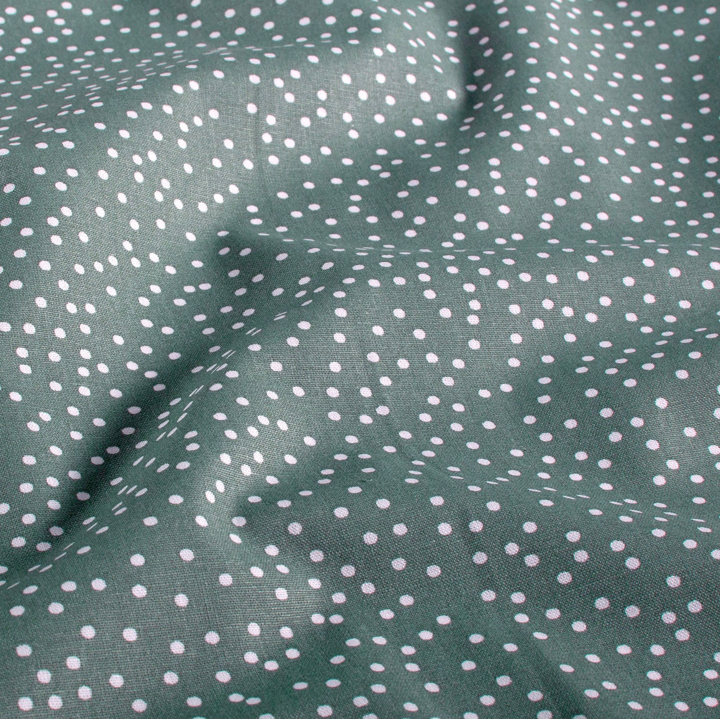 Poplin Bumbac Imprimat Buline Albastru Otel