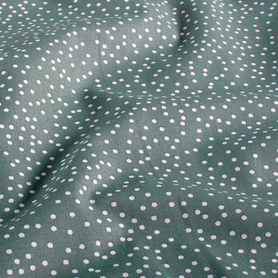 Poplin Bumbac Imprimat Buline Albastru Otel