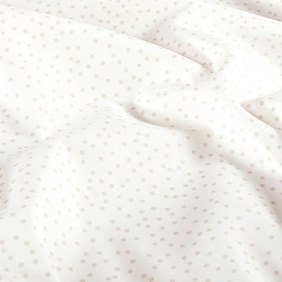 Poplin Bumbac Imprimat Buline Off White