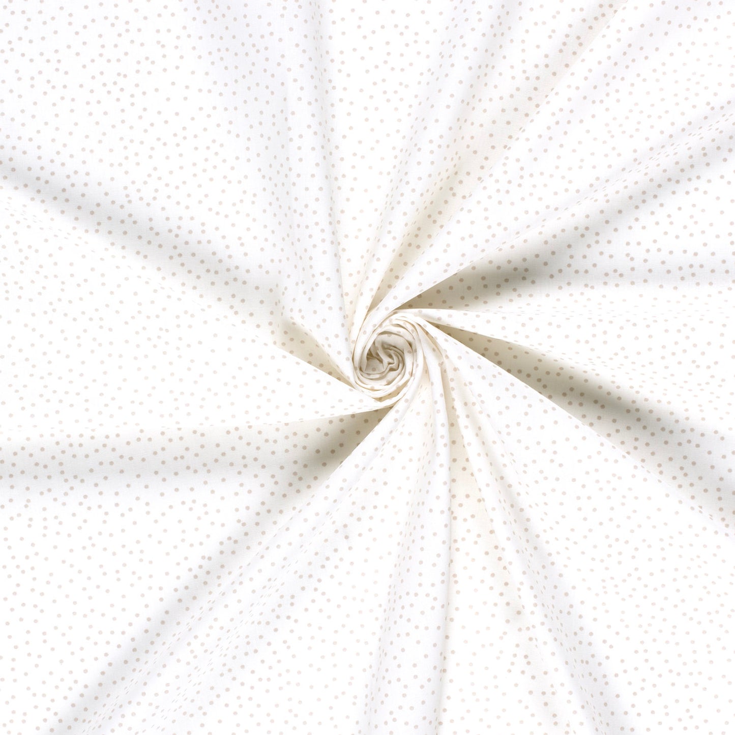 Poplin Bumbac Imprimat Buline Off White