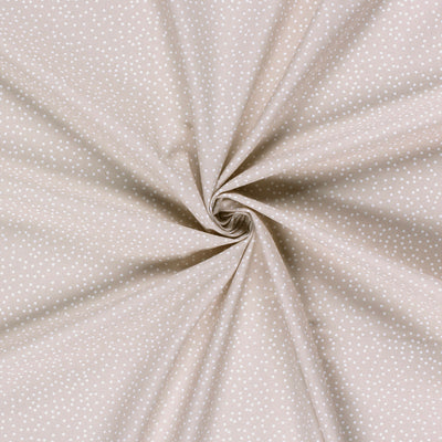 Poplin Bumbac Imprimat Buline Bej