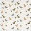 Poplin Bumbac Imprimat Dinozauri Off White