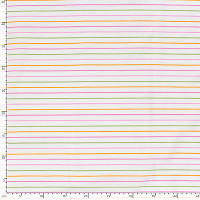 Poplin Bumbac Imprimat Dungi Off White