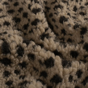 Fleece Sherpa Jacquard Panther Gri Taupe