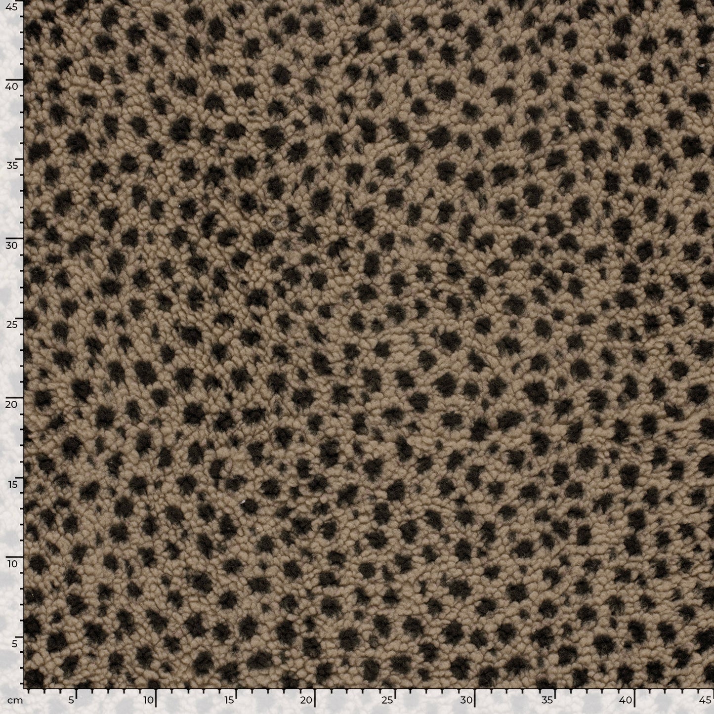 Sherpa Fleece Jacquard Panther Taupe Grey