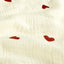 Muselina Brodata cu Inimioare Off White