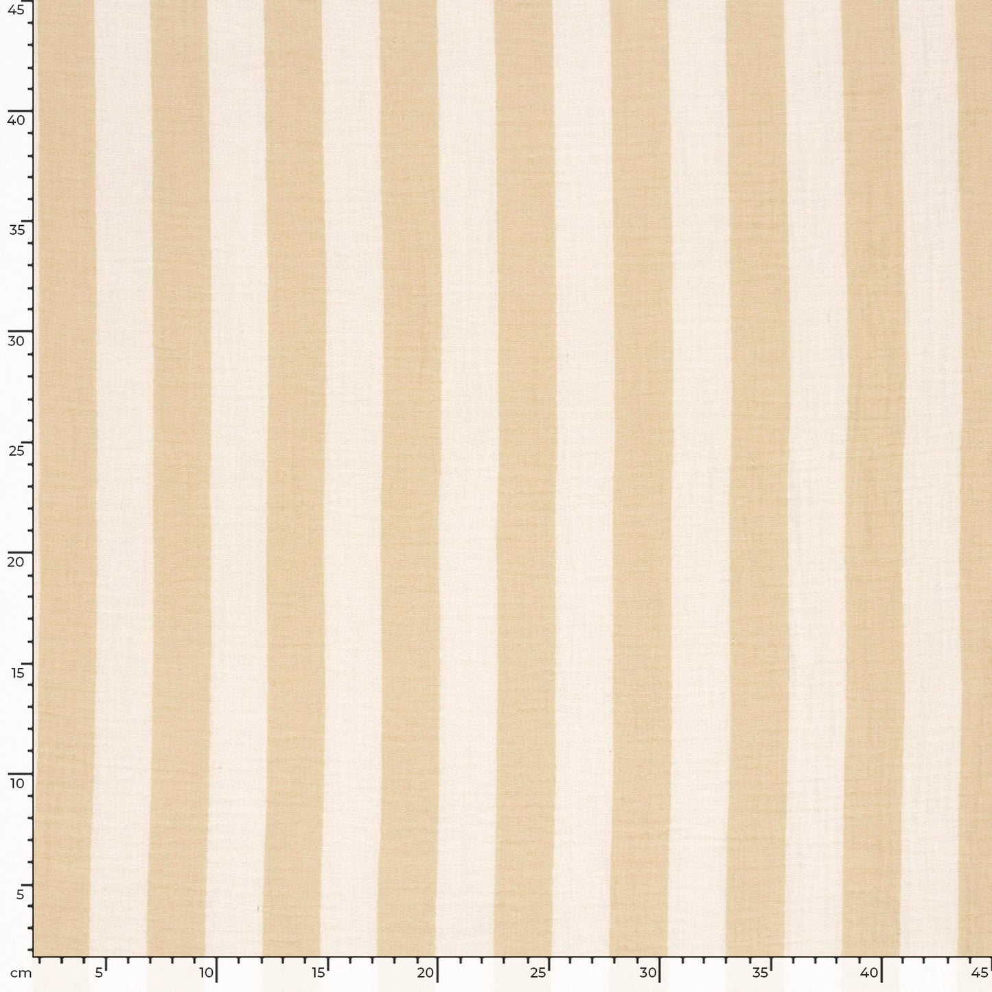 Muselina Bumbac Imprimeu Dungi Off White/Galben