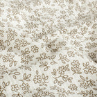 Muselina Bumbac Imprimeu Flori Off White