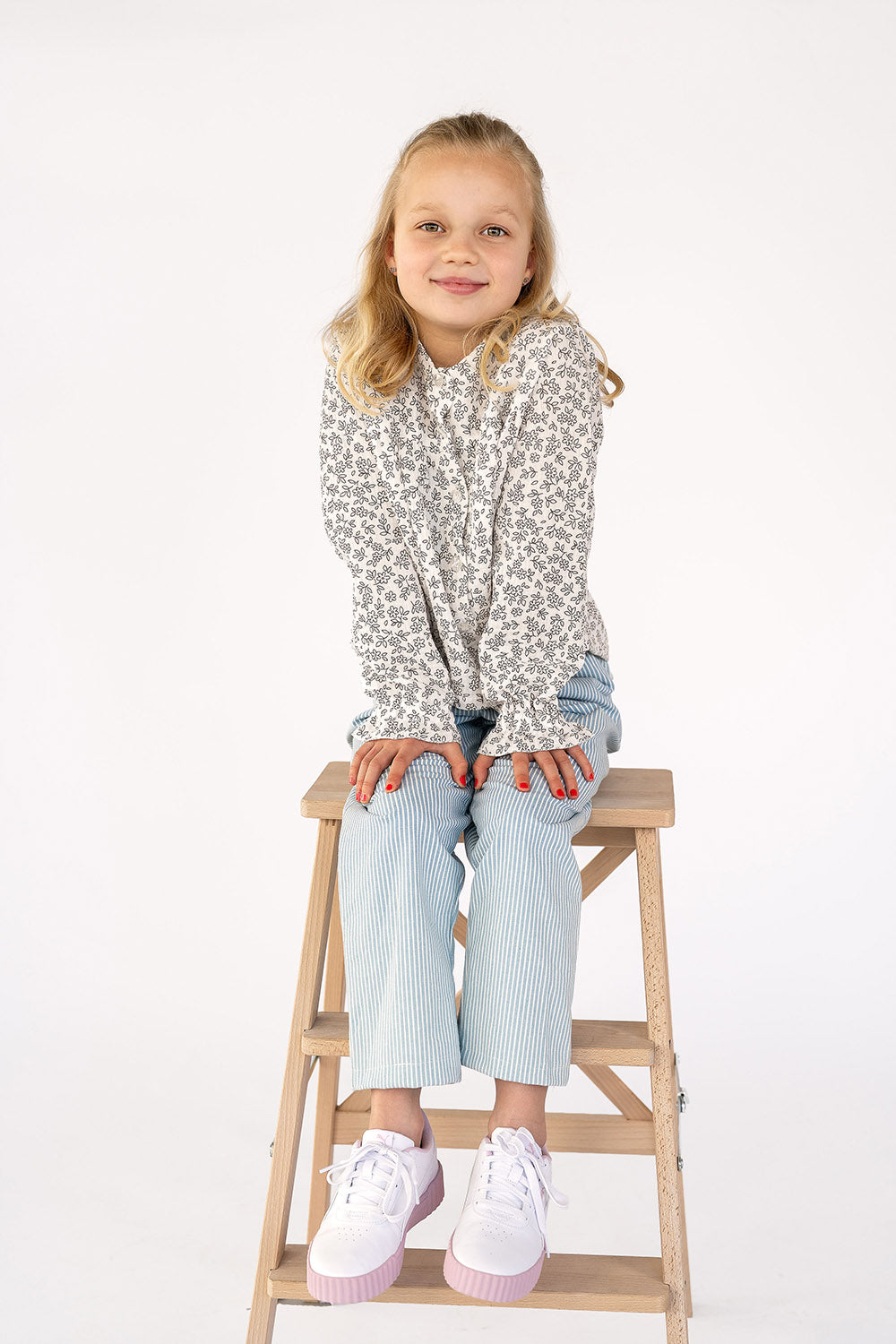 Muselina Bumbac Imprimeu Flori Off White