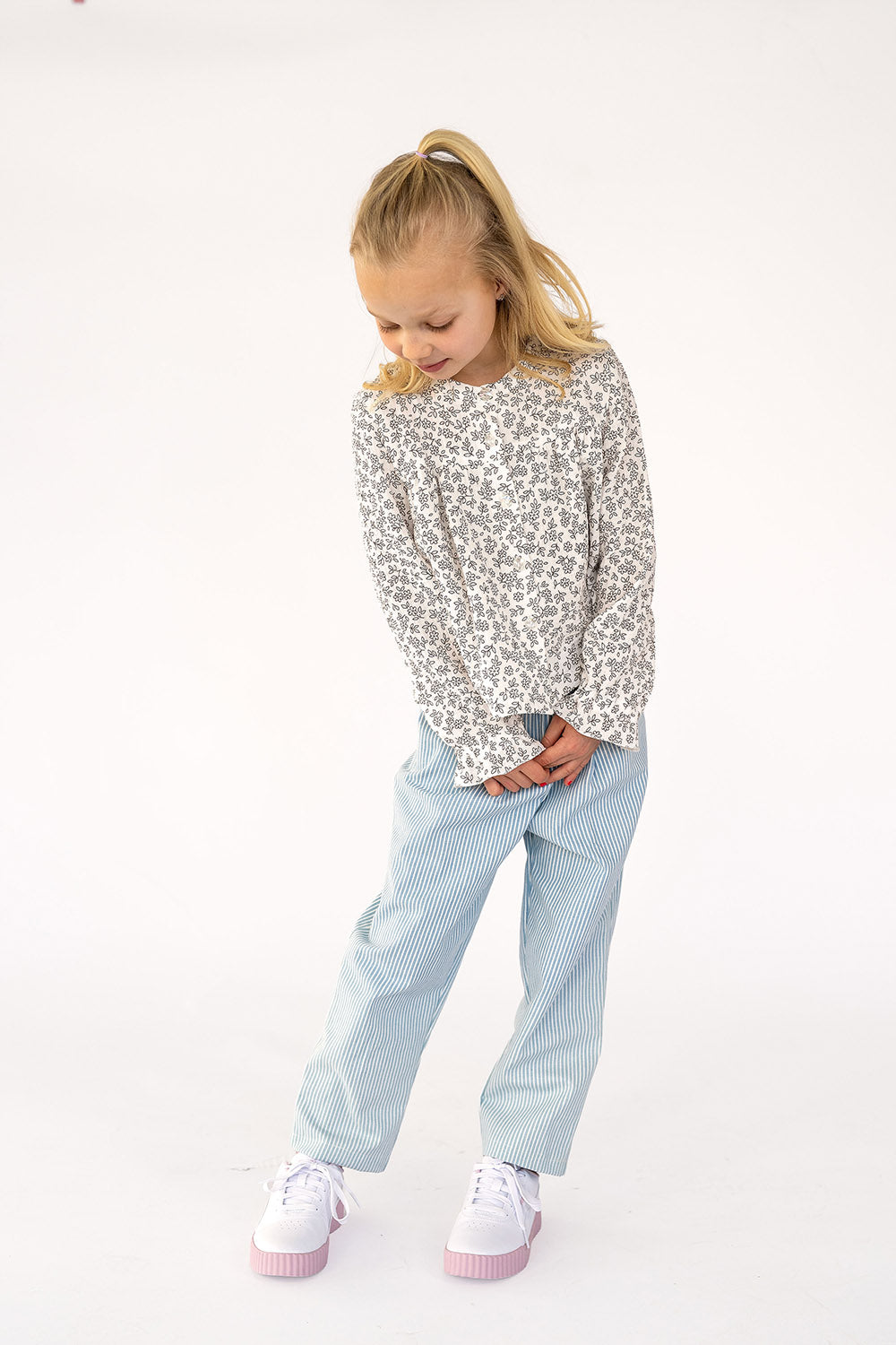 Muselina Bumbac Imprimeu Flori Off White