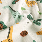 Muselina Bumbac Imprimeu Girafe Off White