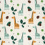 Muselina Bumbac Imprimeu Girafe Off White