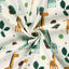 Muselina Bumbac Imprimeu Girafe Off White