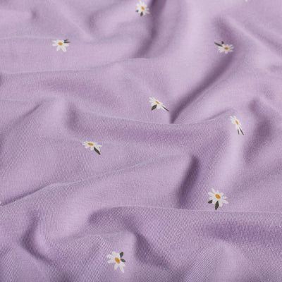 Jerse Bumbac Imprimat Flori Lila