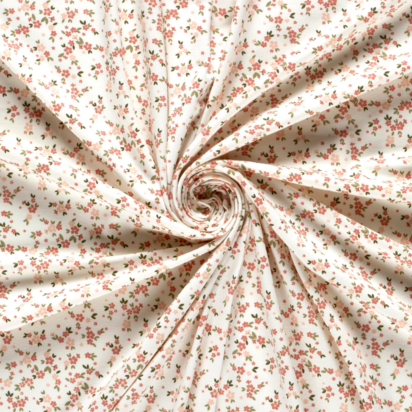 Jerse Bumbac Imprimat Flori Ivoire