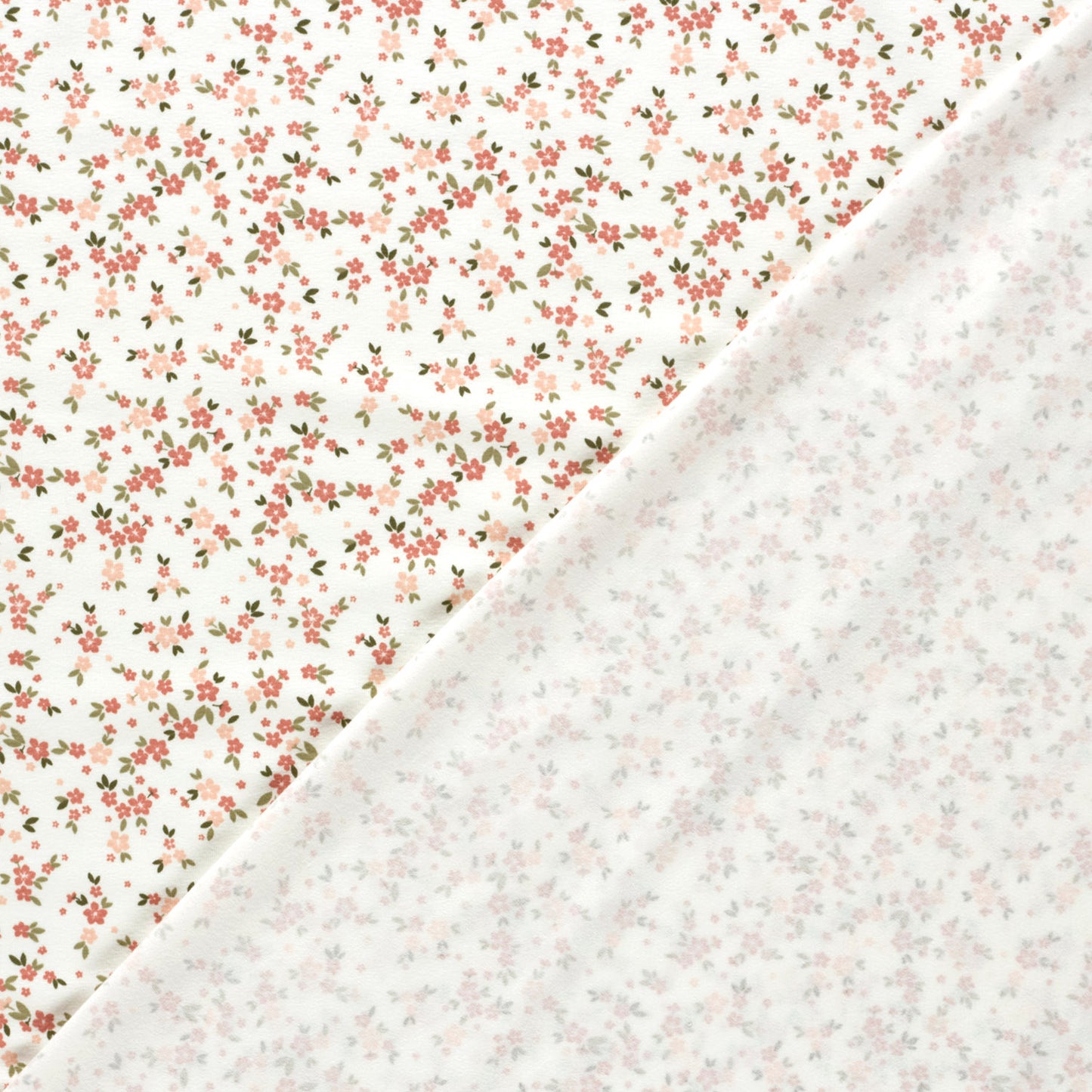 Jerse Bumbac Imprimat Flori Ivoire