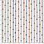 Poplin Bumbac Imprimat Dungi Flori Off White
