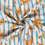 Poplin Bumbac Imprimat Dungi Homar Off White