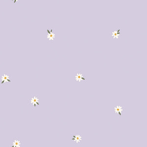 Jerse Bumbac Imprimat Flowers Lila