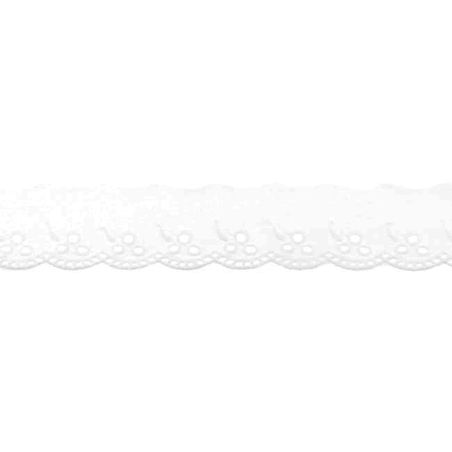Dantela Madeira Bumbac 42 mm - Alb