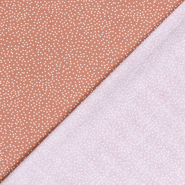 Poplin Bumbac Imprimat Dots Brique