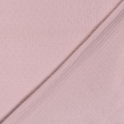 Muselina Dubla Dobby Dots Pink