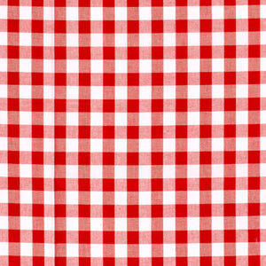 Poplin Bumbac Gingham Red 10 mm