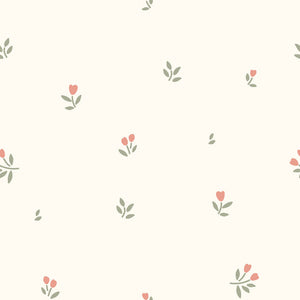 Bumbac Pointelle Flowers Off White