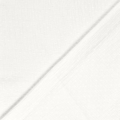 Muselina Dubla Dobby Dots Off White