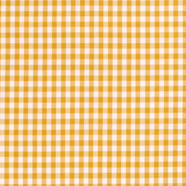 Poplin Bumbac Gingham Ochre 5 mm