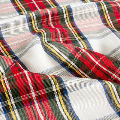 Stofa Garbadina Checks Off White