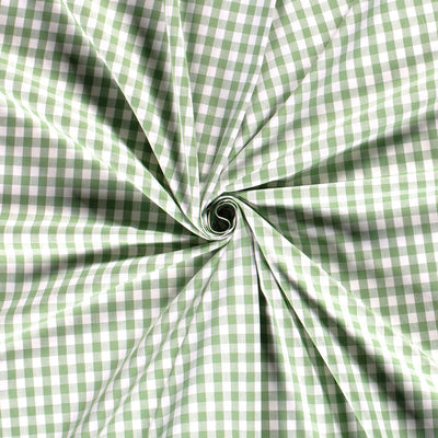 Poplin Bumbac Gingham Mint 5 mm