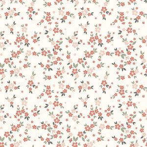 Jerse Bumbac Imprimat Flowers Off White