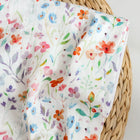 Muselina Imprimata Floral Alb Murdar