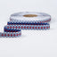Banda Motive Traditionale 25 mm - Alb / Albastru / Rosu