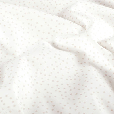 Poplin Bumbac Imprimat Dots Off White